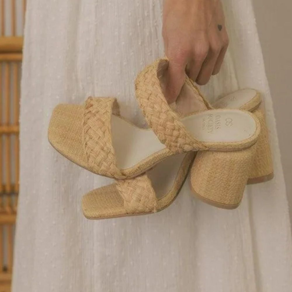Dolce Vita Raffia Braided Heels Size 8